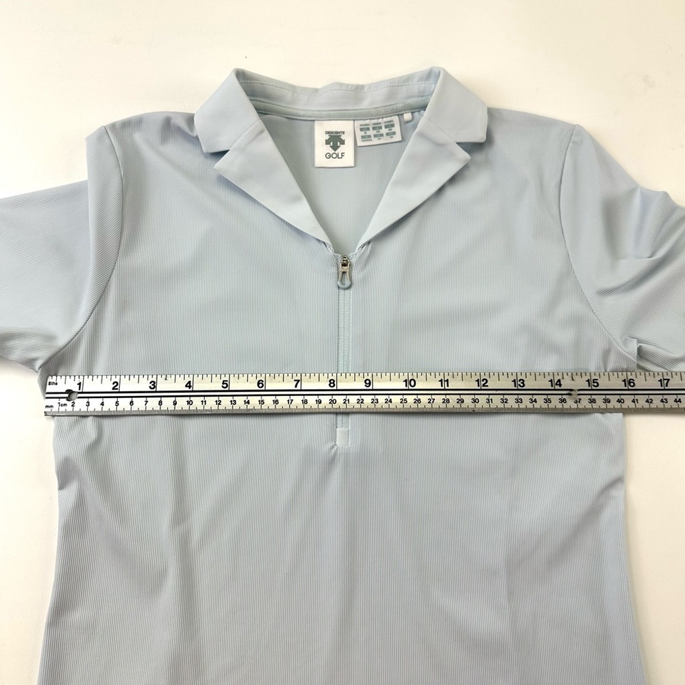 Decente womens soft blue golf polo XS short sleeve quarter zip - Picture 6 of 10